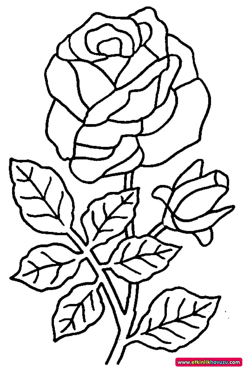 Роза трафарет для рисования